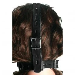 BDSM Strict Leather Locking Silicone Trainer Gag