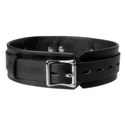 BDSM Strict Leather Deluxe Locking Collar