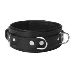 BDSM Strict Leather Premium Locking Collar