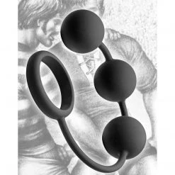 Anal Tom Of Finland Silicone Cock Ring With 3 Weighted Balls