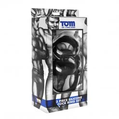 Tom Of Finland 3 Piece Silicone Cock Ring Set - Penis Pleasure