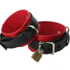 Strict Leather Deluxe Black And Locking Wrist Cuffs BDSM