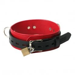 Strict Leather Deluxe And Black Locking Collar BDSM