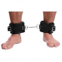 BDSM Strict Leather Padded Premium Locking Wrist Restraints