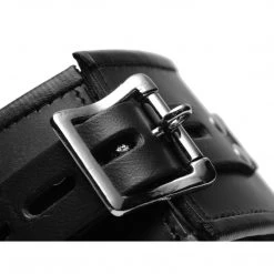 Strict Leather BDSM Padded Leather Locking Posture Collar