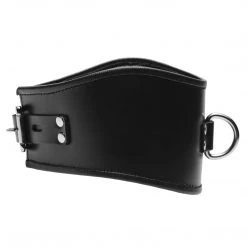 Strict Leather BDSM Padded Leather Locking Posture Collar