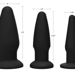 Trinity Vibes Trinity Silicone Butt Plug Kit Anal