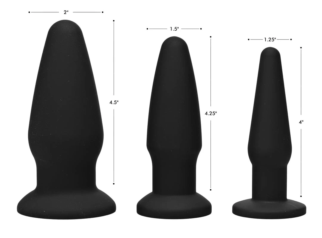 Trinity Vibes Trinity Silicone Butt Plug Kit Anal 2 Trinity Vibes Trinity Silicone Butt Plug Kit Anal